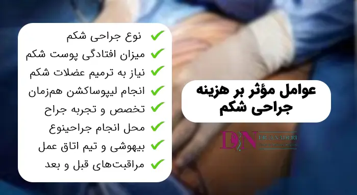عوامل مؤثر بر هزینه جراحی شکم